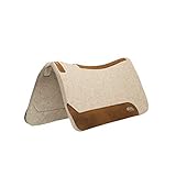 Weaver Leather Uni – Erwachsene Large Pony Wool Blend Felt Saddle Pad, 3/4' Schabracke, Hellbraun, L x 27' W