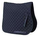 Rhinegold 0 Cotton Quilted Saddle Cloth-Full-Navy Schabracke, Volle Größe