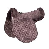 Merauno Lamb Skin Half Lined Numnah - Lammfell Schabracke Braun (VSS)